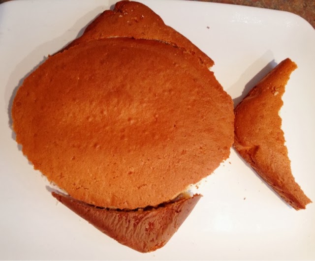 Fish discount shaped cake