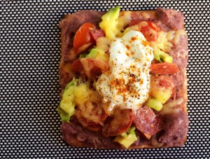 Flat Bread Mexican Veggie Pizza with Pepperoni