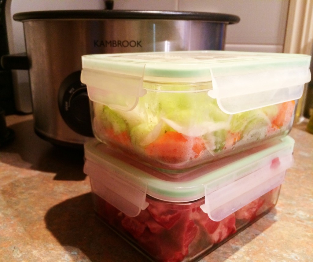 Slow Cooked Beef Casserole Prep