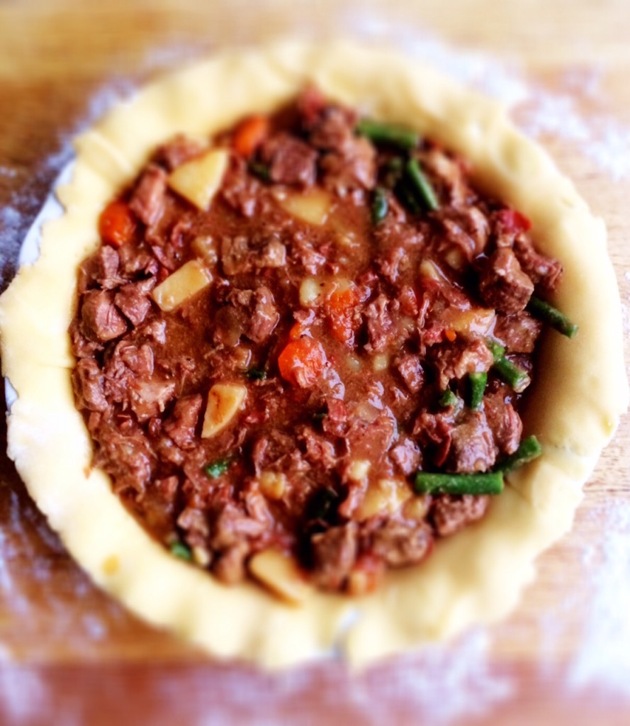 Slow Cooked Beef, Chorizo & Vegetable Pie