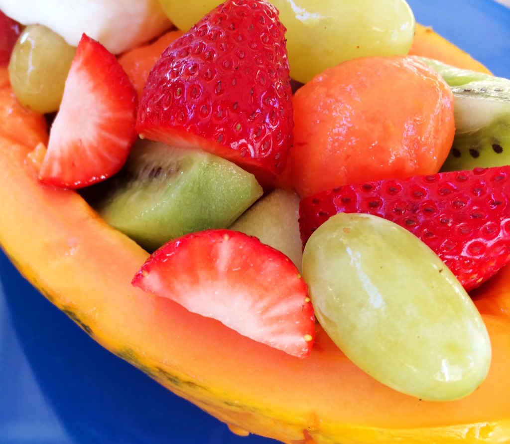 Red Papaya Fruit Salad Boat