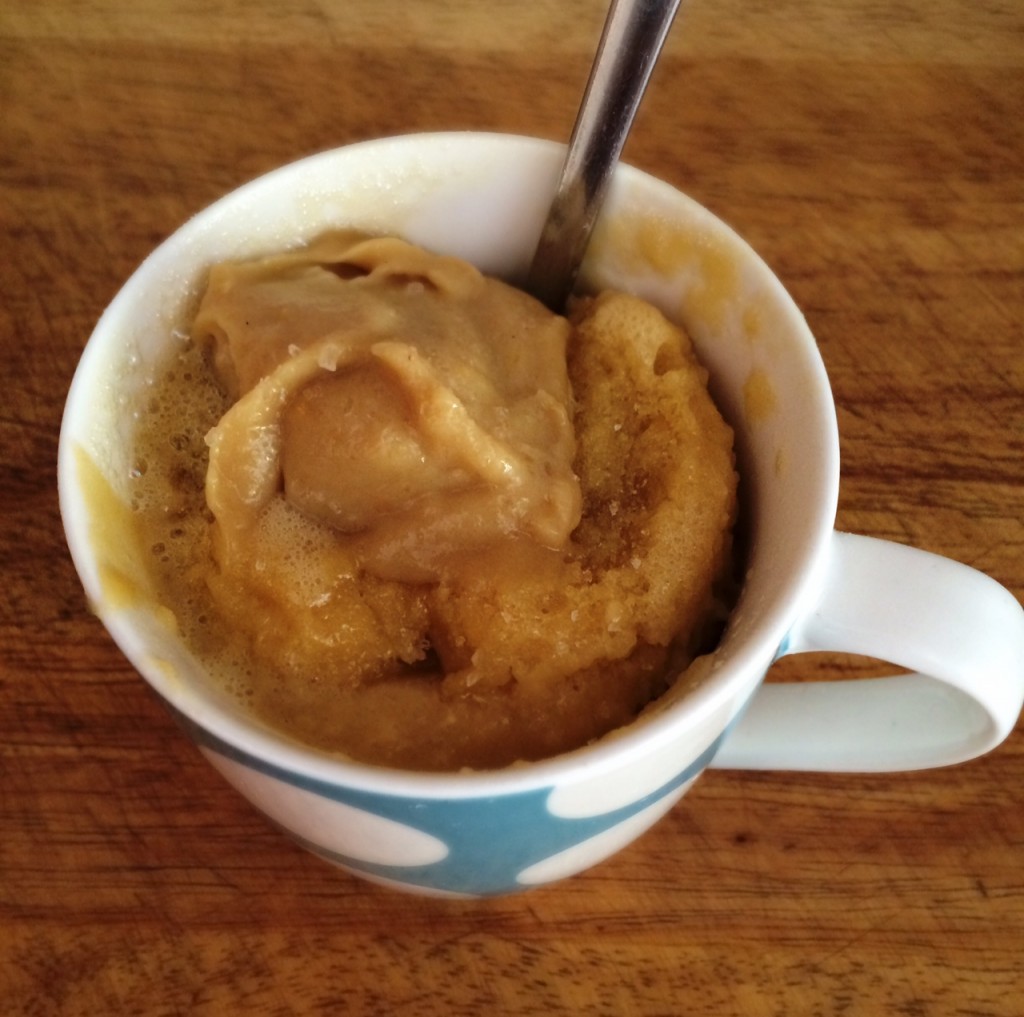 Salted Caramel 2 Minute Microwave Mug Cake