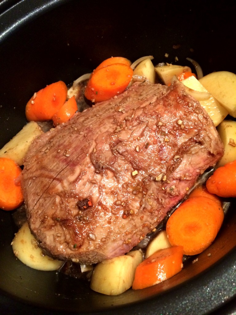 Slow Cooked Balsamic Glazed Beef Eye Round Roast