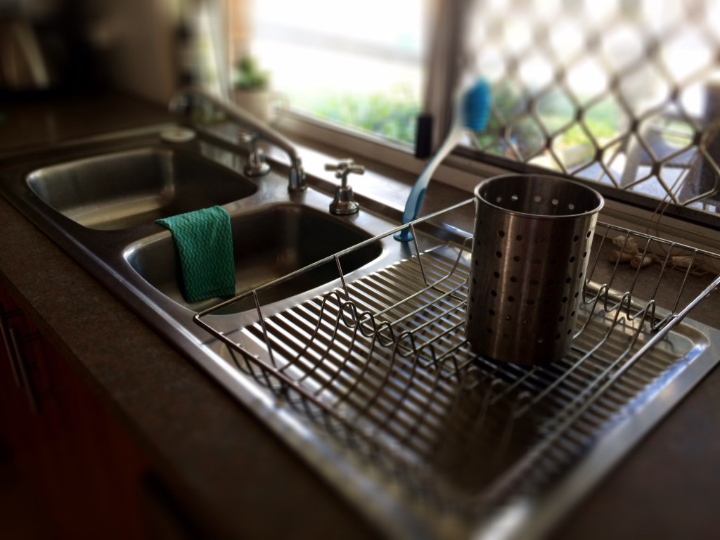 Cleaning the kitchen sink without harsh chemicals