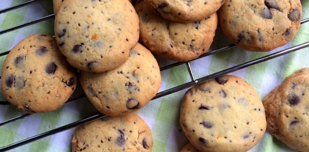 Orange, Choc Chip (Jaffa) and Black Chia Seed Biscuits