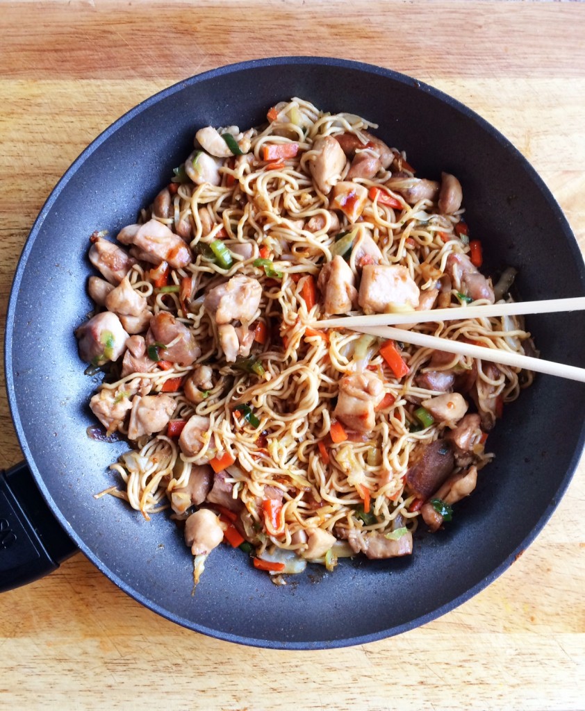 Quick Chicken, Vegetable and Noodle Stir Fry