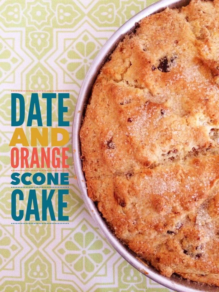 Date and Orange Scone Cake
