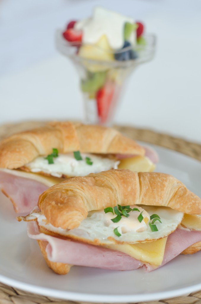 Ham, Fried Egg and Gruyere Cheese Croissant