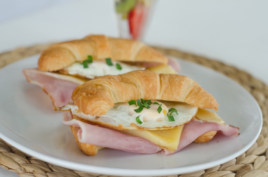 Ham, Fried Egg and Gruyere Cheese Croissant