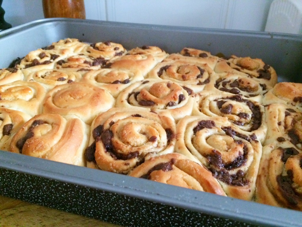 Choc Chip and Brown Sugar Scrolls