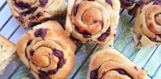 Choc Chip and Brown Sugar Scrolls