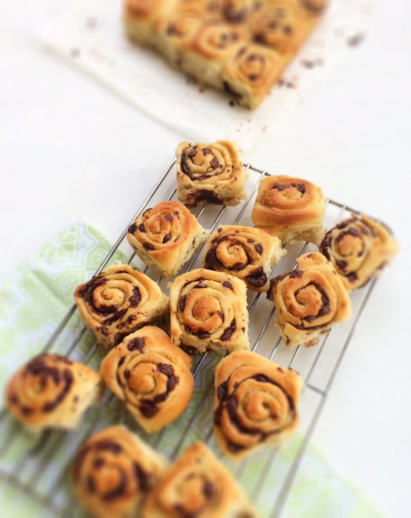 Choc Chip and Brown Sugar Scrolls