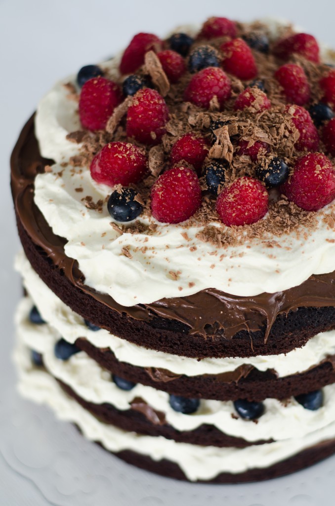 Chocolate Berry Tower Cake