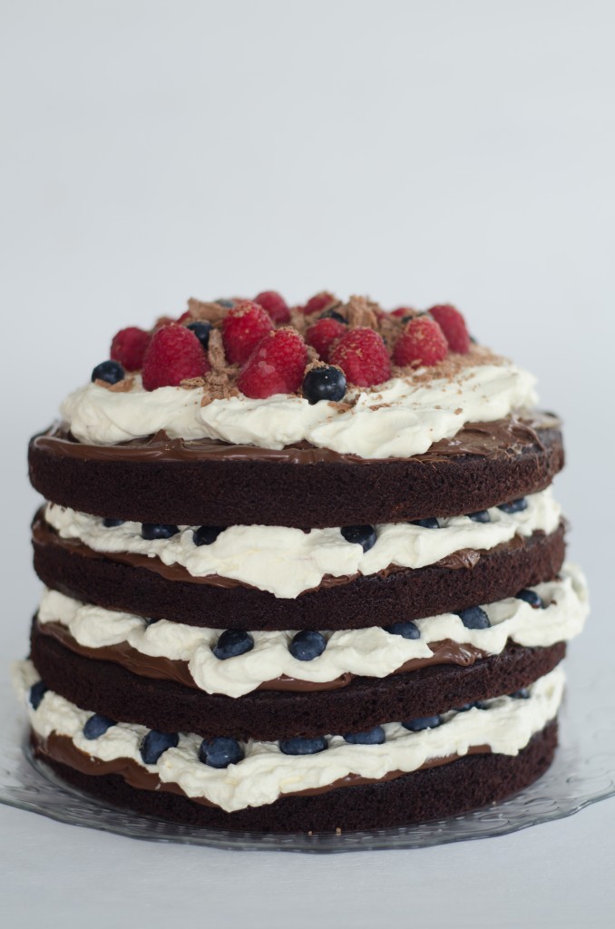 Chocolate Berry Tower Cake