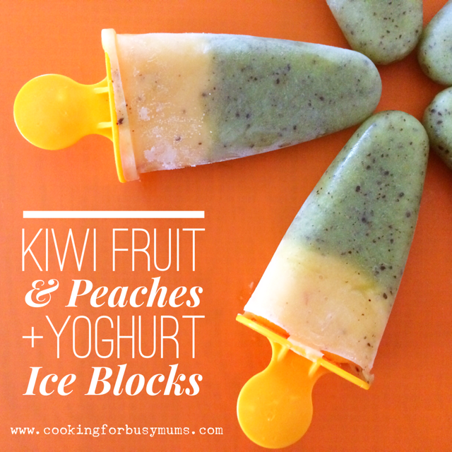 Kiwi Fruit & Peach Yoghurt Ice Blocks