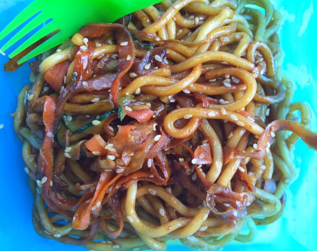 Two Minute Sesame Noodles with Hidden Vegetables