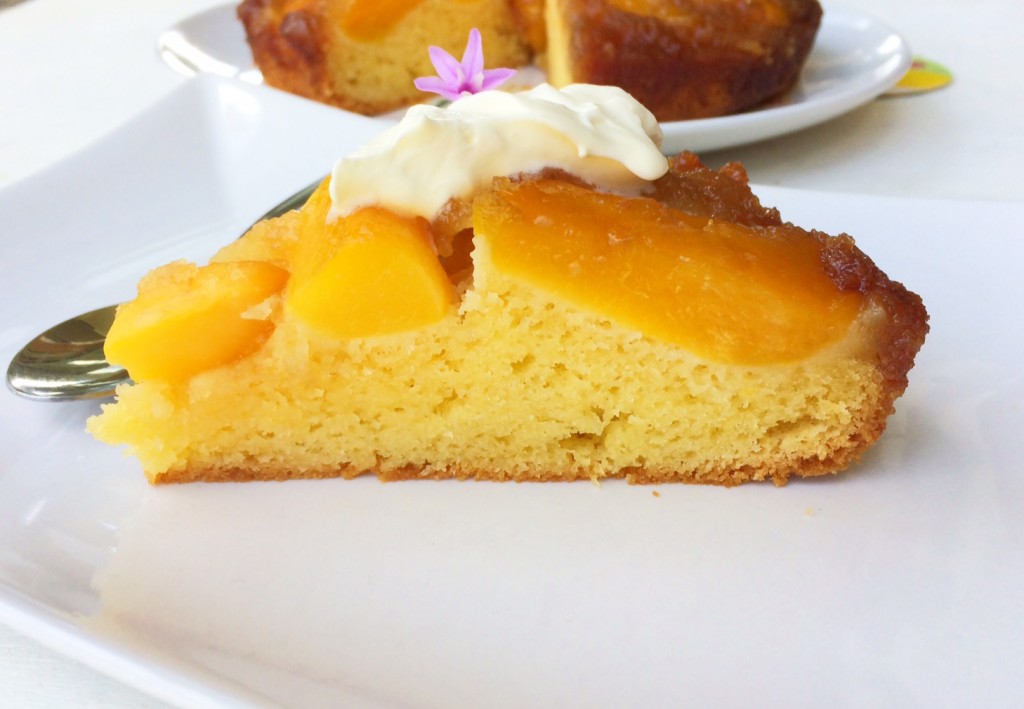 Upside Down Peach Cake