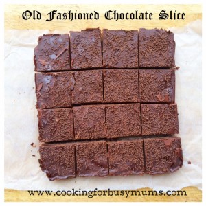 Old Fashioned Chocolate Slice