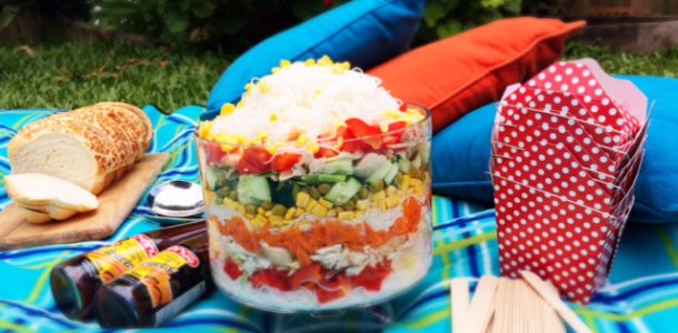 Layered Noodle Salad