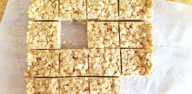 No Bake Peanute Butter Oat Squares