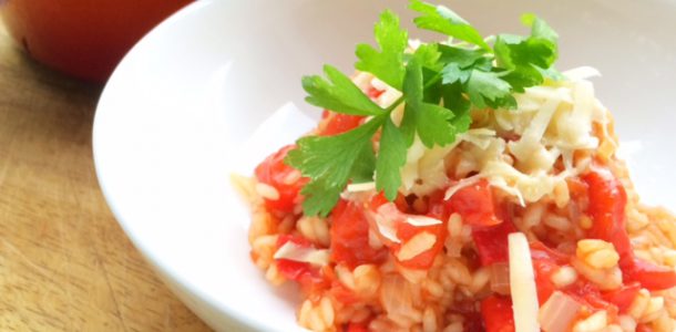 Oven Baked Roasted Capsicum (Peppers) Risotto plus WIN!