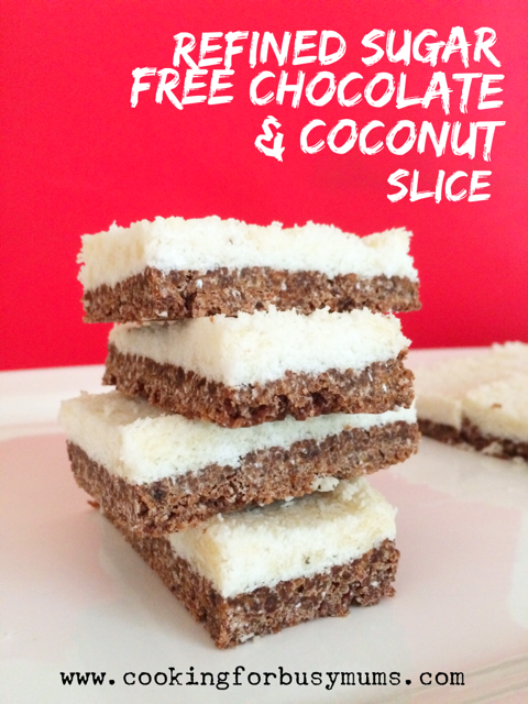 3 Amazing Refined SugarRefined Sugar Free Chocolate and Coconut Slice - Free Recipes using Fangks