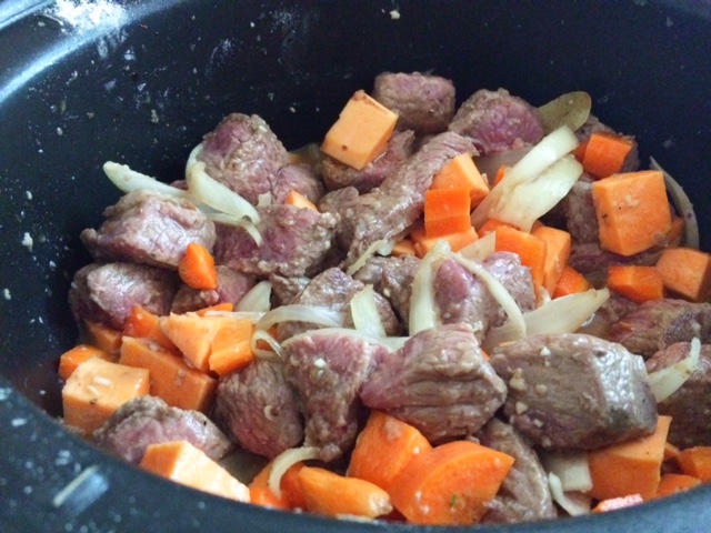 Slow Cooker Beef and Sweet Potato Stew