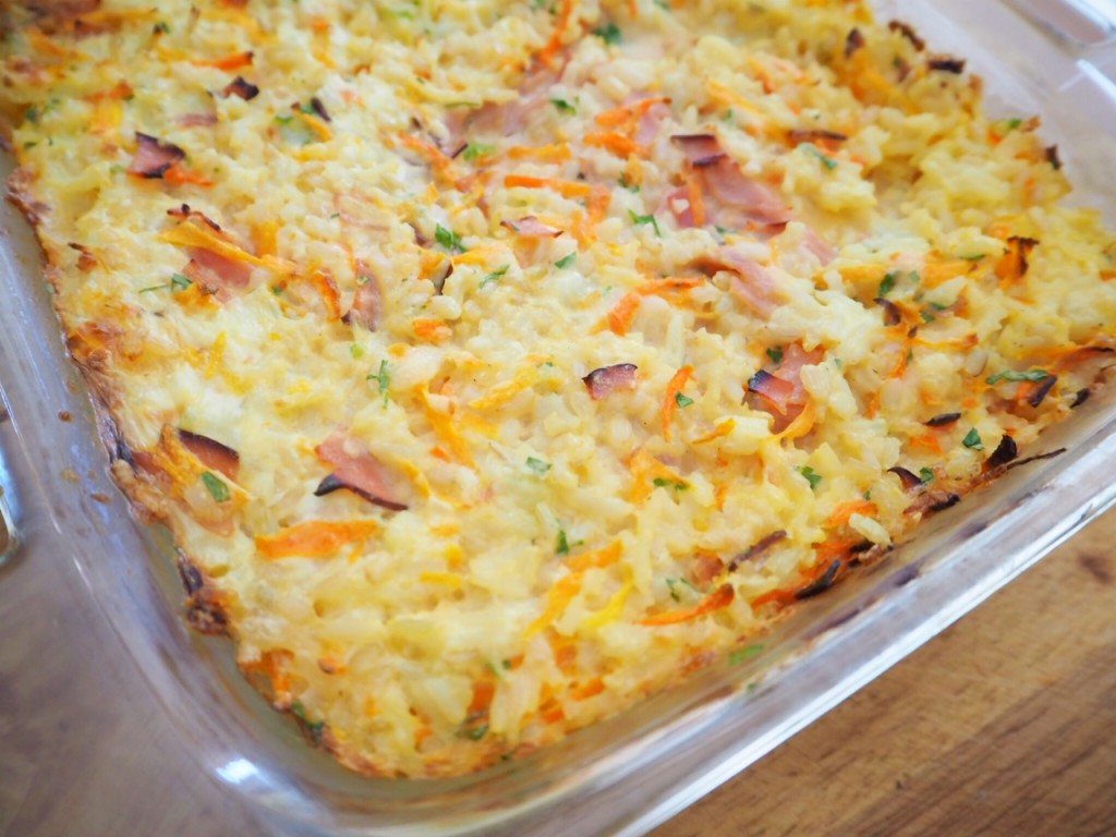 Ham and Mixed Rice Casserole (gluten free) - budget friendly to feed a crowd