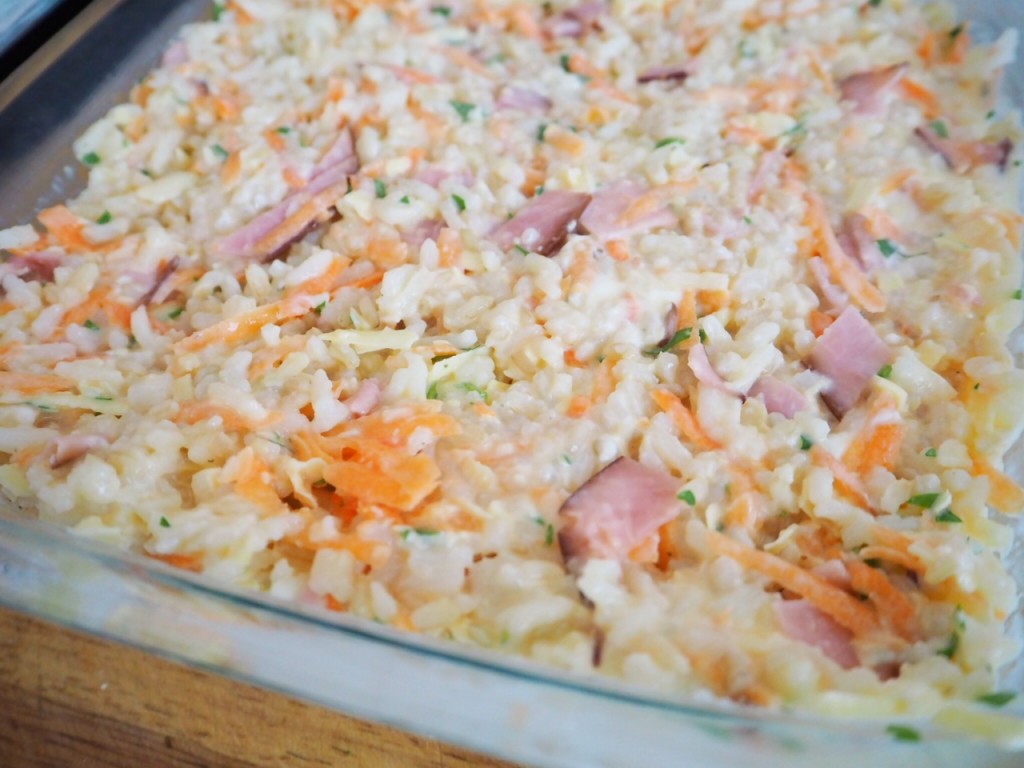 Ham and Mixed Rice Casserole (gluten free) - budget friendly to feed a crowd