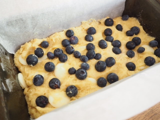 Blueberry and White Chocolate Blondie