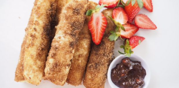 Cinnamon Sugar Crusted Coated Cream Cheese Wraps