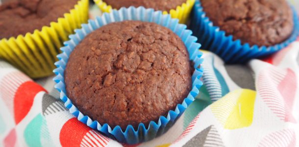 One Bowl Fudgy Chocolate Coconut Muffins