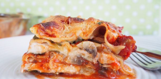 Chicken, Mushroom and Spinach Lasagna