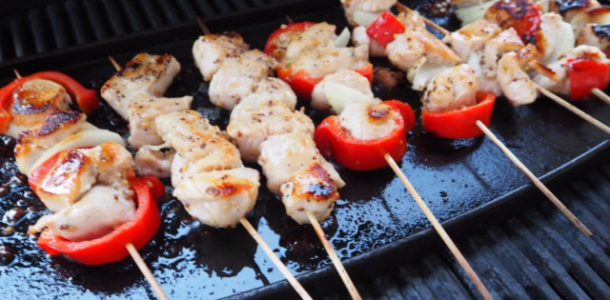 Honey Mustard Chicken Skewers