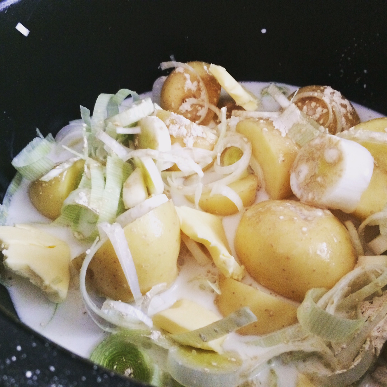 Slow Cooker Potato and Leek Soup