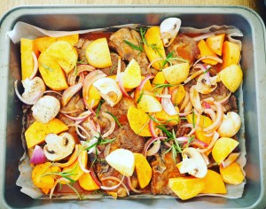 Lamb Forequarter Chop and Vegetable Tray Bake