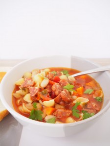 Slow Cooker Chorizo Minestrone Soup