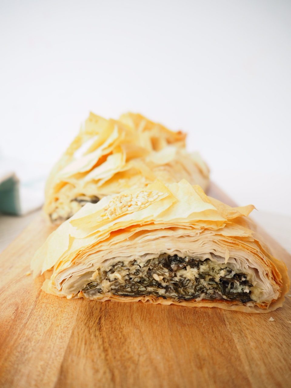 Silverbeet and Cheese Filo Log
