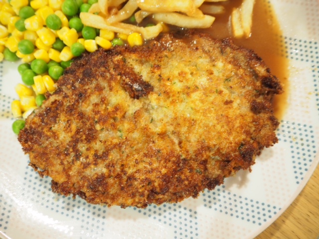 Fresh Breadcrumb with Cheese and Herb Beef Schnitzel