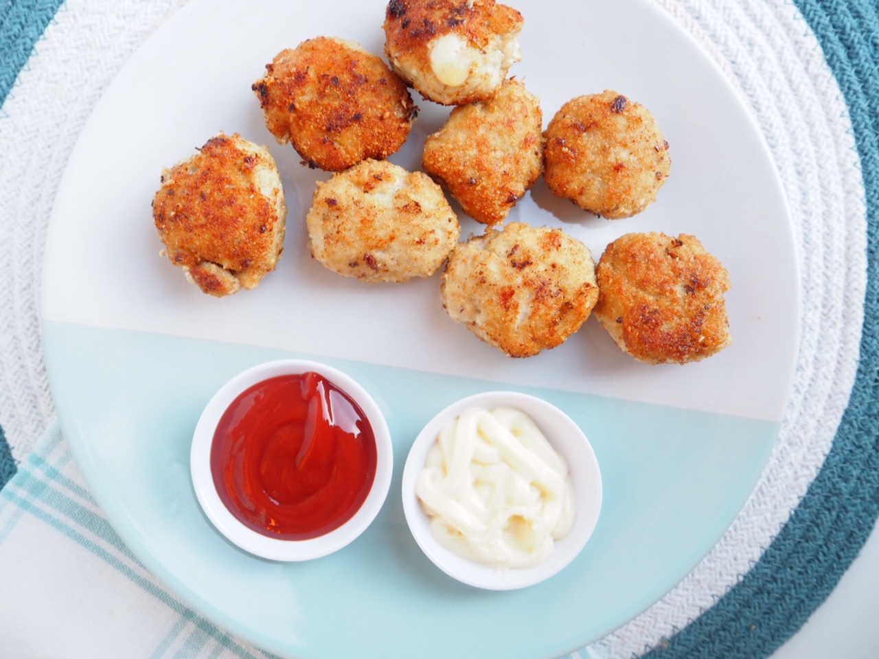 Garlic Chicken and Cheese Nuggets