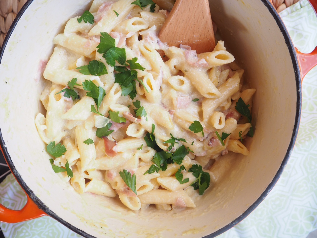One Pot Double Smoked Ham and Penne Pasta