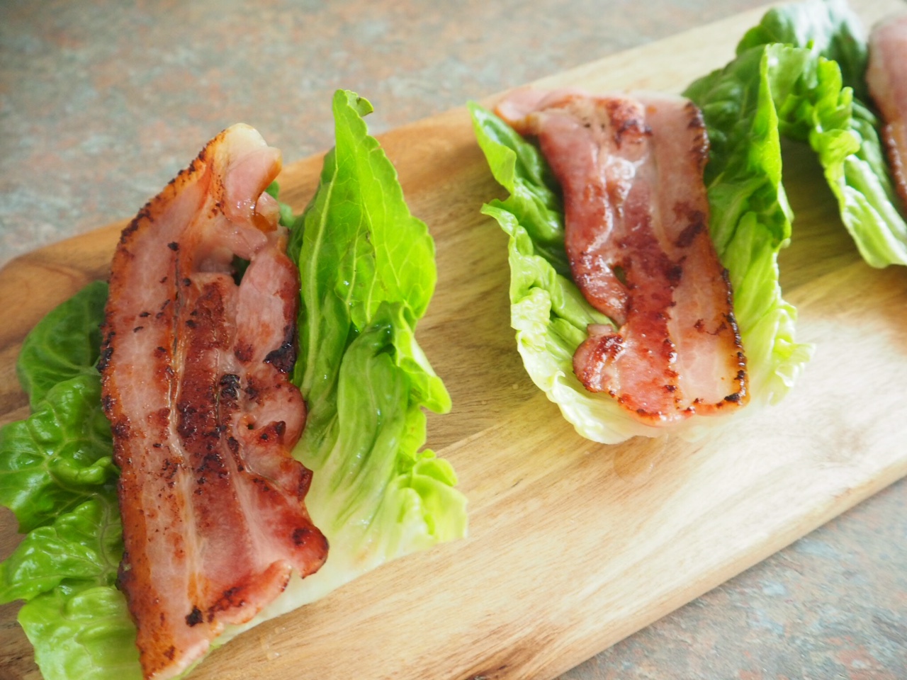 Maple Streaky Bacon Lettuce Cups