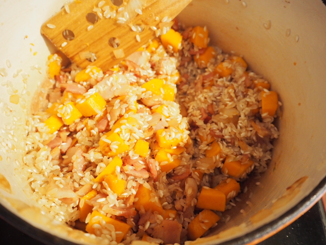 Maple Streaky Bacon and Pumpkin Risotto