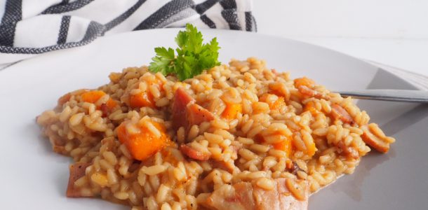 Maple Streaky Bacon and Pumpkin Risotto