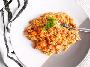 Maple Streaky Bacon and Pumpkin Risotto