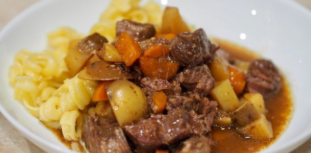 Slow Cooker Oyster Blade Steak and Vegetable Stew