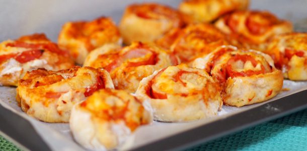 5 Ingredient Ham and Cheese Lunchbox Scrolls