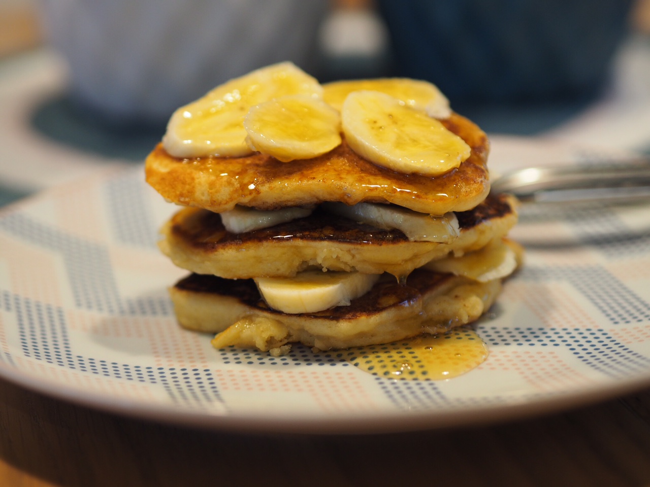 Ricotta Pancakes with Banana and Honey