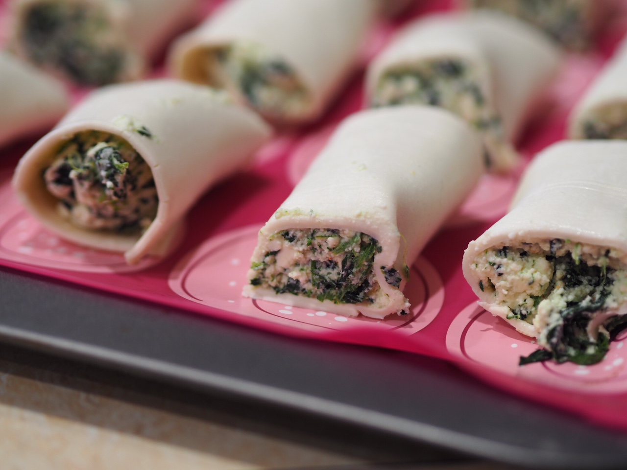 Ricotta and Spinach Rolls