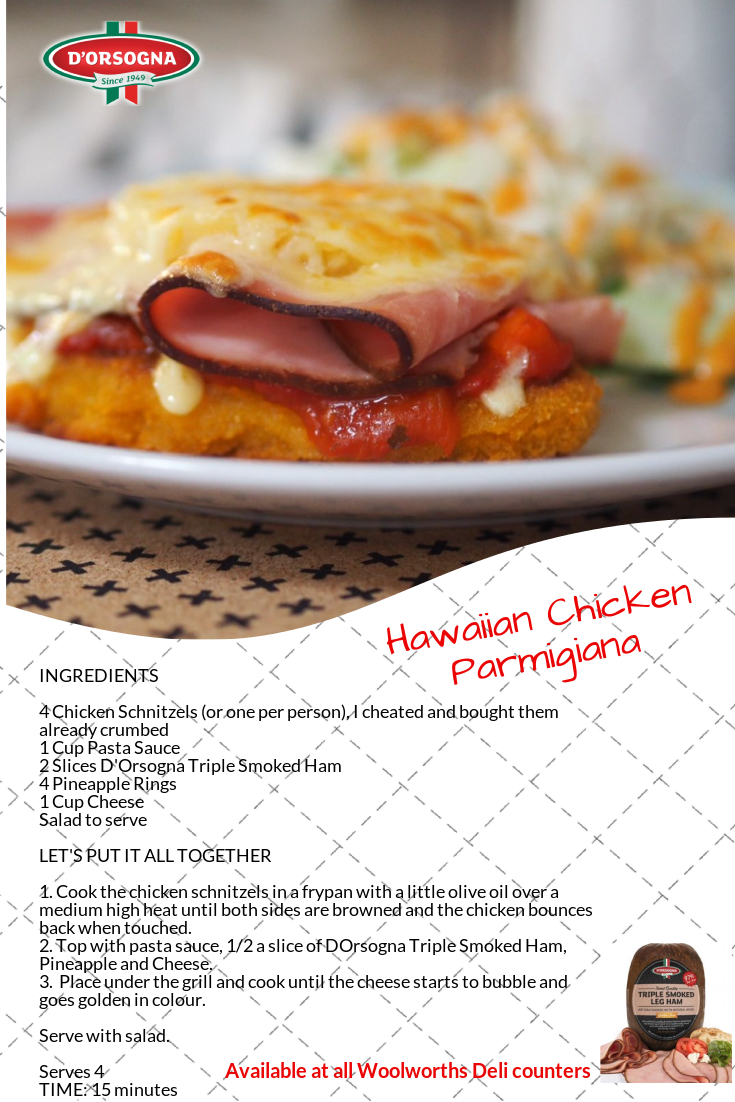 Hawaiian Chicken Parmigiana 